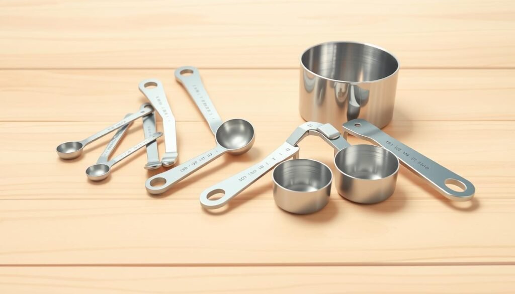 utensílios para medir ingredientes com precisão