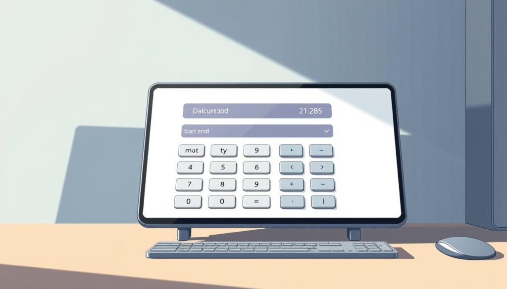 interface da calculadora de datas